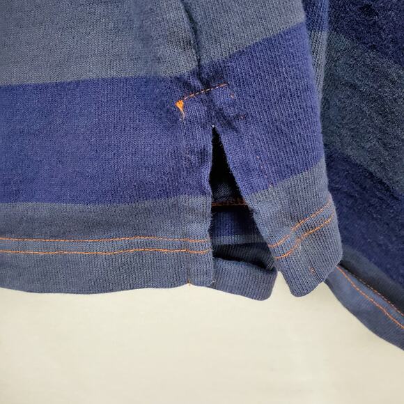 Vintage Polo by Ralph Lauren Shirt Men XXL Collared Long Sleeve Stripe Blue Grey - Picture 7 of 12